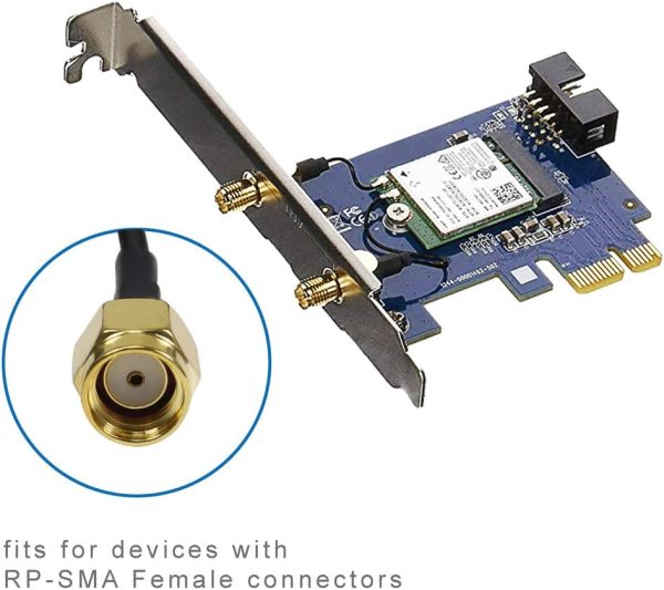 eifagur Dual Band WiFi Antenna 9dbi RP-SMA Male-3