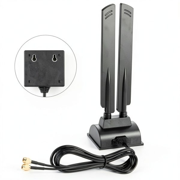 Eightwood RP-SMA WiFi 6E Antenna Tri-Band 6.5ft Base for Router-5