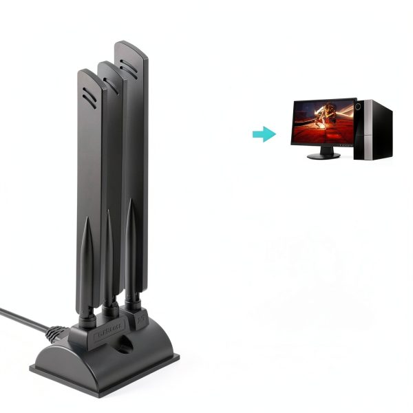 Eightwood RP-SMA WiFi 6E Antenna Tri-Band 6.5ft Base for Router-6