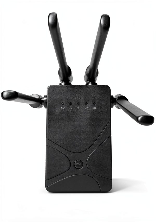 Larirgr WiFi Extender Signal Booster with High‑Gain Antenna 4‑Port-0