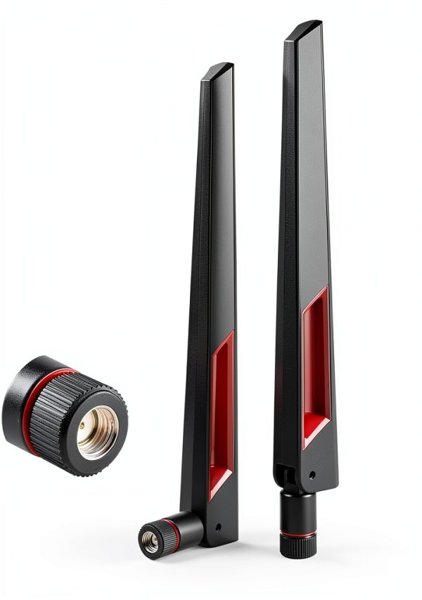 wlaniot Tri-Band WiFi 6E Antenna RP-SMA Male 6dBi Dual Color Pack-3
