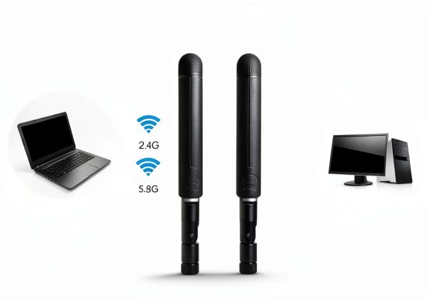 QUEENTI 8dBi Omni Dual-Band WiFi Antenna with 15cm RP‑SMA Pigtail-5