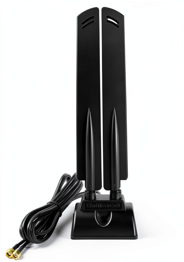 Eightwood RP-SMA WiFi 6E Antenna Tri-Band 6.5ft Base for Router-0
