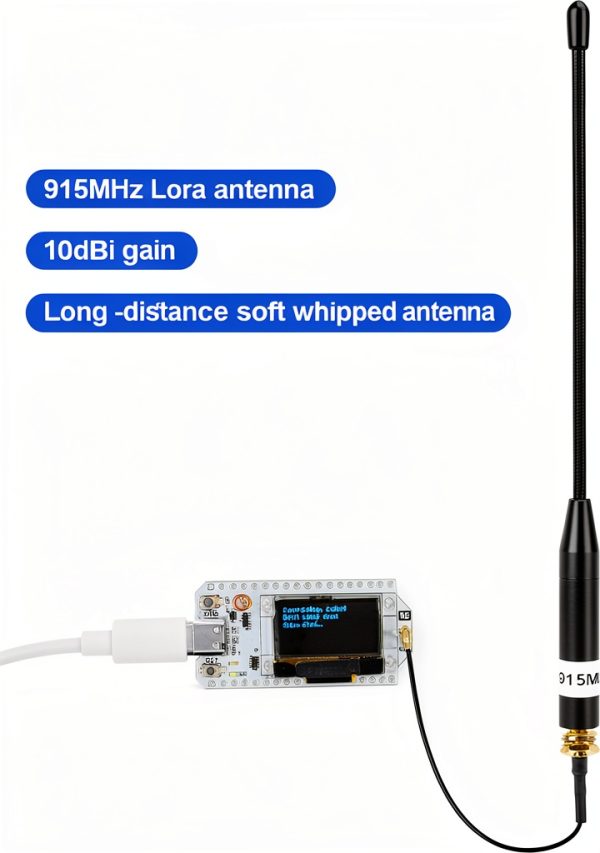 915MHz Antenna 10dBi Meshnology Long Range Weather Resistant 20cm Whip-2