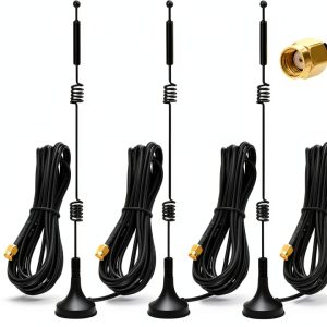 Bingfu 9dBi Omni RP‑SMA Male WiFi Antenna 4‑Pack 5.8GHz Dual Band-0