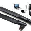 Tri-Band WiFi 6E Antenna Tenmory 5 dBi Gain RP-SMA Dual Connector-1