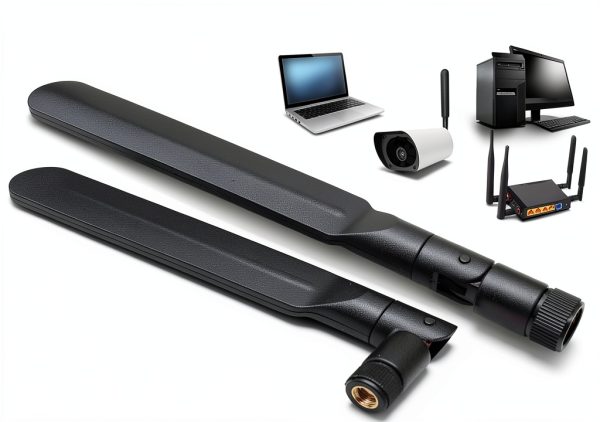 Tri-Band WiFi 6E Antenna Tenmory 5 dBi Gain RP-SMA Dual Connector-1