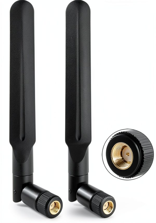 Tri-Band WiFi 6E Antenna Tenmory 5 dBi Gain RP-SMA Dual Connector-0