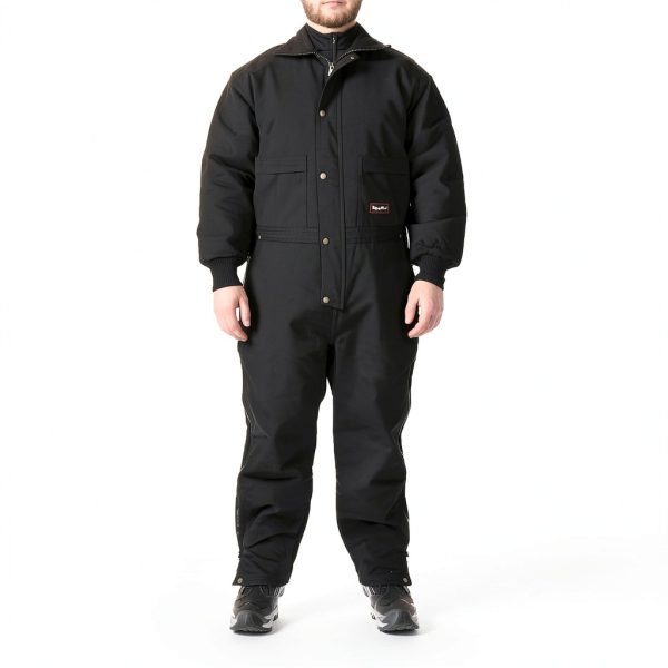 RefrigiWear ComfortGuard Coveralls – Insulated Black Denim Workwear-2