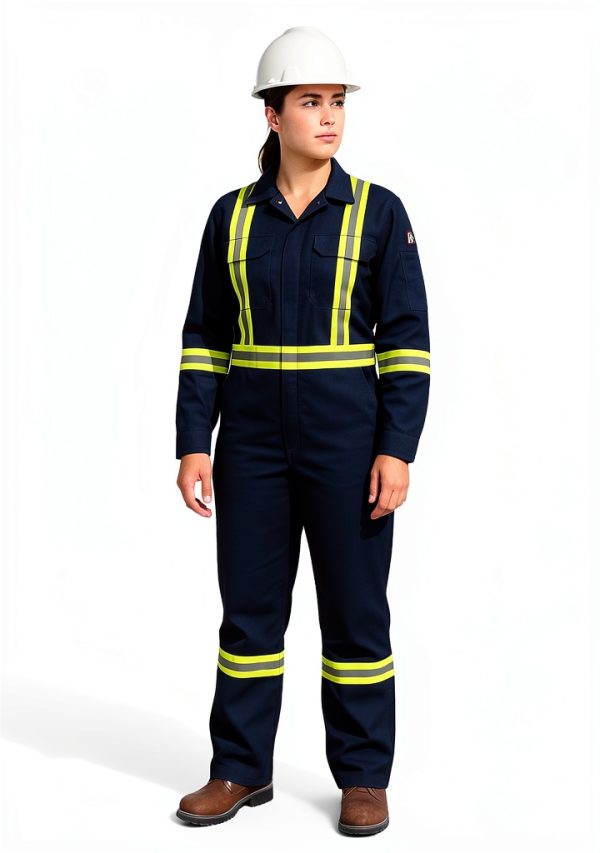 Flame Resistant FR High Visibility Hi Vis Coverall-1