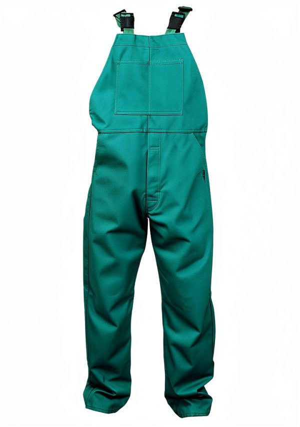 MAGID Spark Guard Heat-Resistant Bib Coveralls, 1 Coverall, Nitrile-Knit Insulated, Size Medium, Green, C81N586-2
