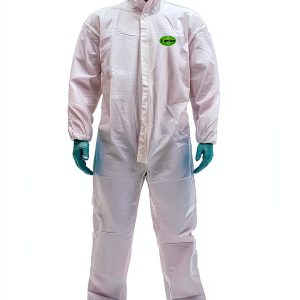 Disposable Coveralls, Protective Suit with Elastic Cuffs, Hood, Zip Front Opening for Spray Paint Chemical Industrial-0