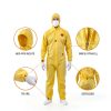 Tiger Tough Yellow Hazmat Suit Disposable - Chemical Protective Coveralls with Hood, PPE Paint Suit, Cleaning Jumpsuit-4