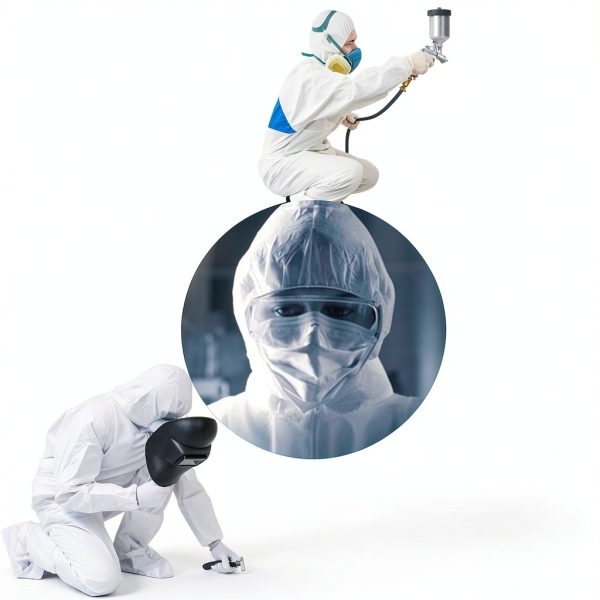 Vicogard Microporous Coveralls with Hood and Elastic Cuffs White-5