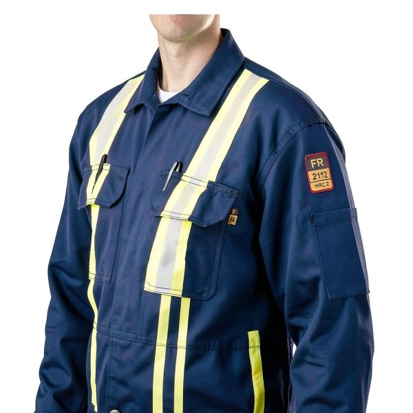 Flame Resistant FR High Visibility Hi Vis Coverall-5
