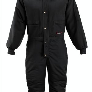 RefrigiWear ComfortGuard Coveralls – Insulated Black Denim Workwear-0