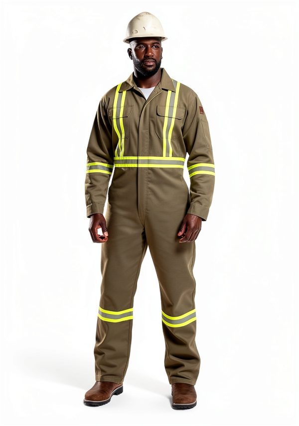 Flame Resistant FR High Visibility Hi Vis Coverall-2