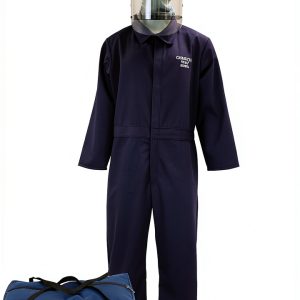 Oberon Arc Flash Coverall Kit - 8 Cal - Includes Hard Cap, Face Shield, Balacalva, Coveralls and Storage Bag - HRC2 Series-0