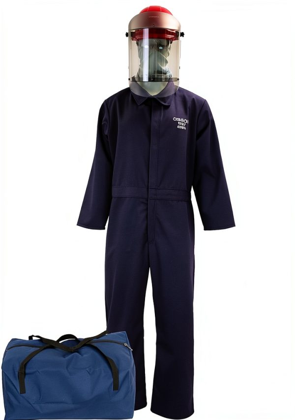 Oberon Arc Flash Coverall Kit - 8 Cal - Includes Hard Cap, Face Shield, Balacalva, Coveralls and Storage Bag - HRC2 Series-0