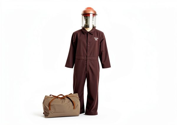 Oberon Arc Flash Coverall Kit - 8 Cal - Includes Hard Cap, Face Shield, Balacalva, Coveralls and Storage Bag - HRC2 Series-1