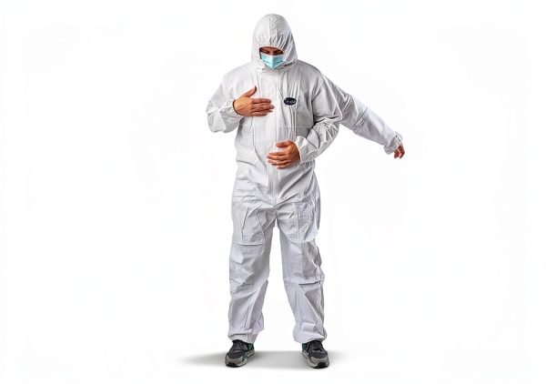 Vicogard Microporous Coveralls with Hood and Elastic Cuffs White-4