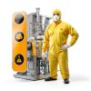 Tiger Tough Yellow Hazmat Suit Disposable - Chemical Protective Coveralls with Hood, PPE Paint Suit, Cleaning Jumpsuit-2