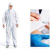 Hazmat Suit TrelaCo 5‑Set Coveralls Hood Shoe Cover and Glove L White-2