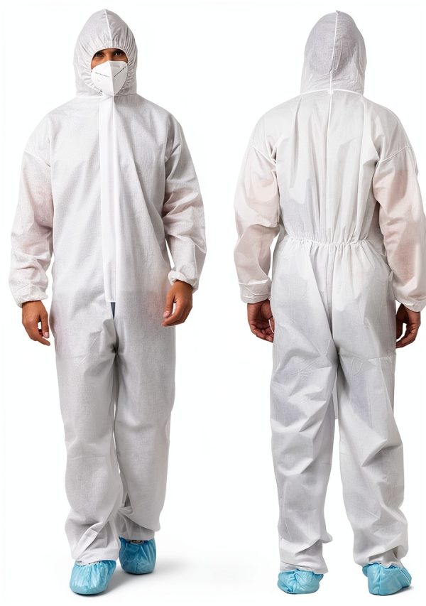 Hazmat Suits Greenour 12-Pack Coveralls with Hood, Medium to 2X-Large-1