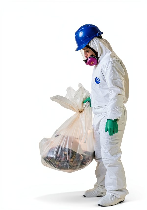 DuPont Tyvek 400 TY127S Disposable Protective Coverall with Respirator-Fit Hood and Elastic Cuff, White-5