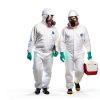 DuPont Tyvek 400 TY127S Disposable Protective Coverall with Respirator-Fit Hood and Elastic Cuff, White-4