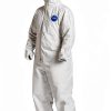 DuPont Tyvek 400 TY127S Disposable Protective Coverall with Respirator-Fit Hood and Elastic Cuff, White-2