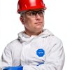 DuPont Tyvek 400 TY127S Disposable Protective Coverall with Respirator-Fit Hood and Elastic Cuff, White-3