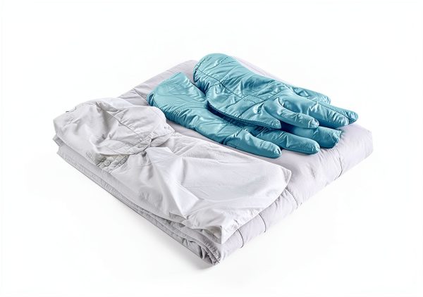 Hazmat Suit TrelaCo 5‑Set Coveralls Hood Shoe Cover and Glove L White-4